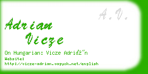 adrian vicze business card